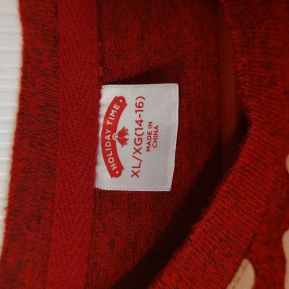 HOLIDAY TIME Red Reindeer Kids Top - Picture 4 of 5